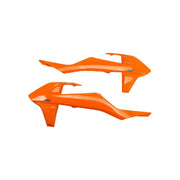 Osłony chłodnicy UFO KTM SX SXF 16-18 (z wyjątkiem SX 250 16) EXC 17-19 pomarańczowe