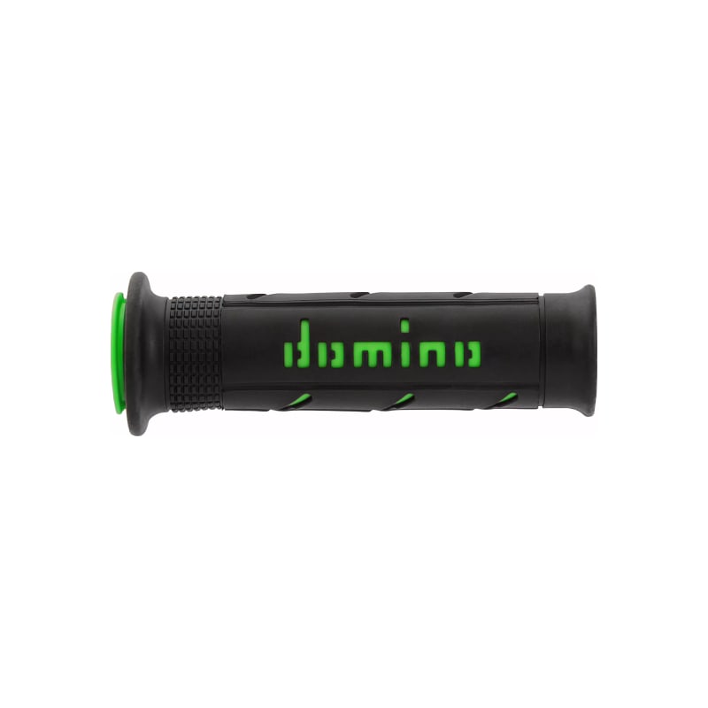 Manetki kierownicy Domino A250 Road Racing czarny zielony 22mm 125mm otwarte