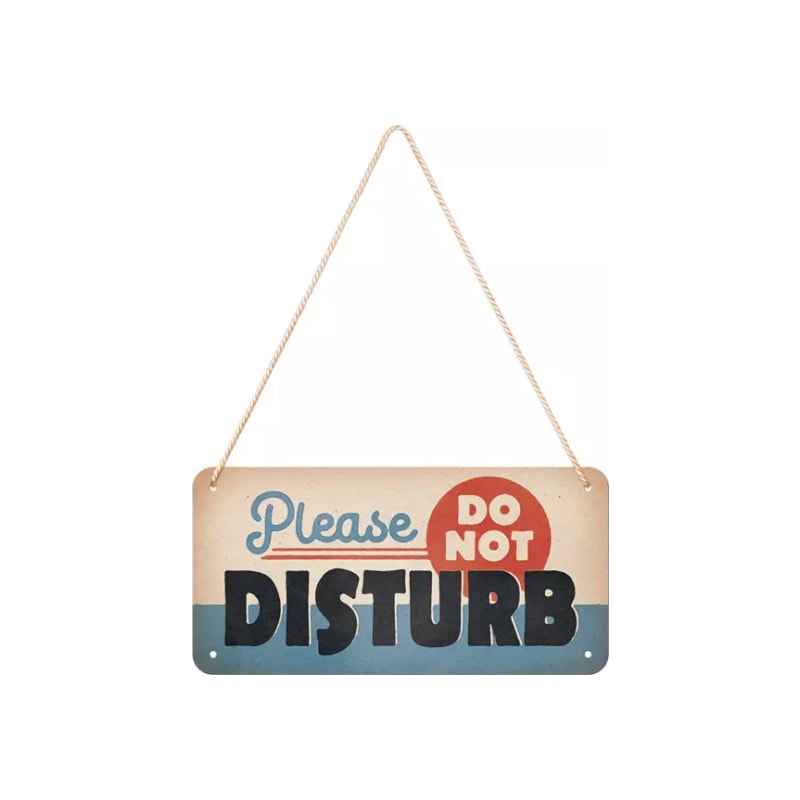 Zawieszka blaszana na ścianę 10x20cm Do Not Disturb