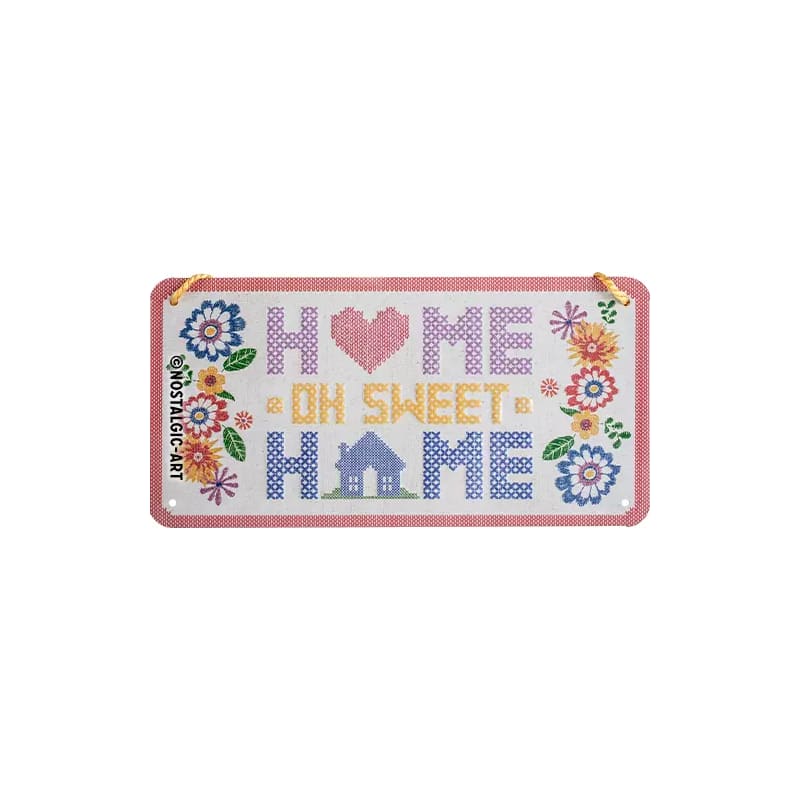Zawieszka blaszana na ścianę 10x20cm Home Sweet Home