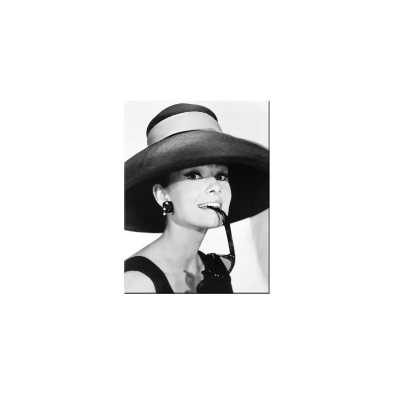 Magnes na lodówkę 6x8cm Audrey-Hat Glasses