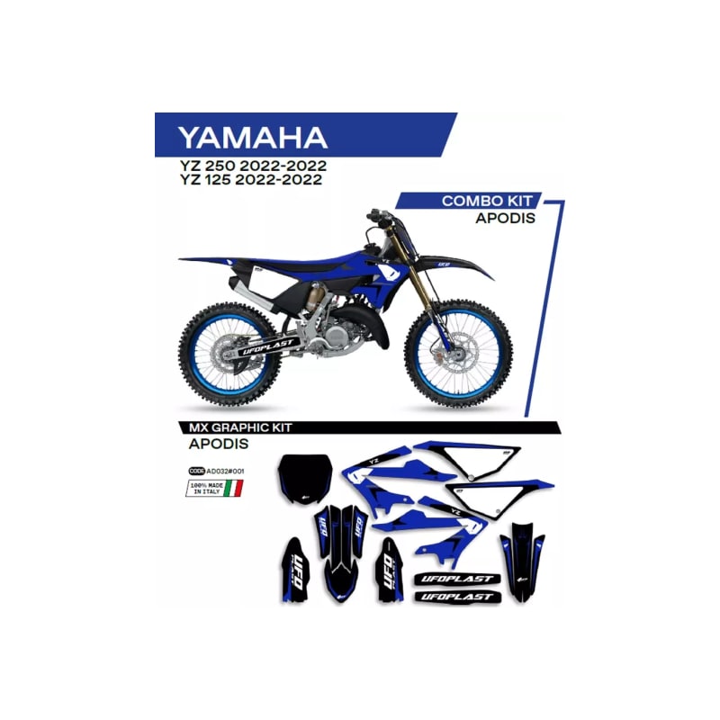 Okleina motocyklowa UFO Apodis Yamaha YZ 125 250 22 czarny