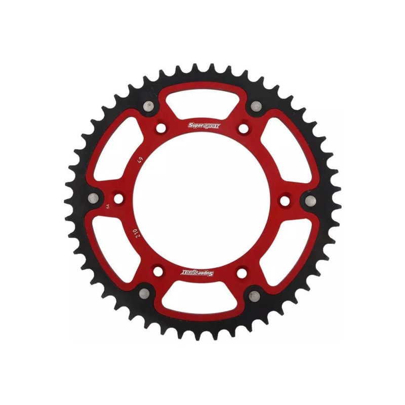 Zębatka tył duraluminiowa Supersprox Stealth RST-210:49 49z rozmiar 520 czerwony (JTR210.49)
