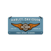 Zawieszka blaszana na ścianę 10x20cm Skarbonka beczka Service pasuje do Harley Davidson