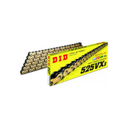 Łańcuch napędowy DID 525 VX3 100 X-Ring G&B otwarty z zakuwką złoty