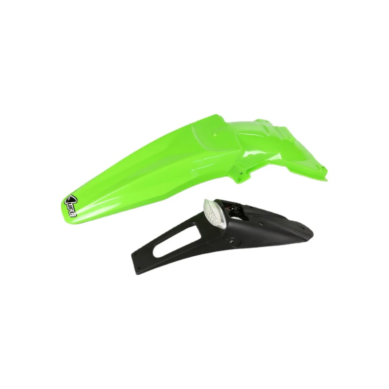 Błotnik tył UFO Kawasaki KLX 450 07-08 ze światłem zielony (Enduro ze światłem LED)