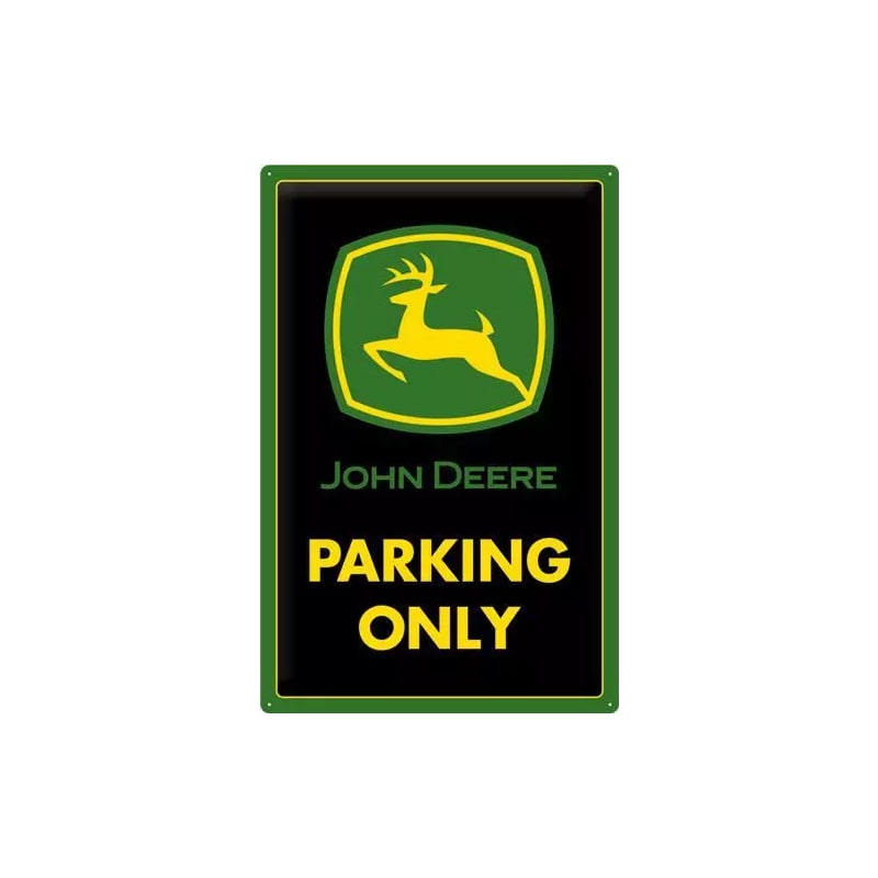 Plakat blaszany 40x60cm John Deere Parking