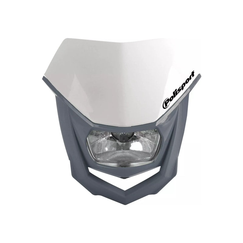 Lampa owiewka przód Polisport biały szary