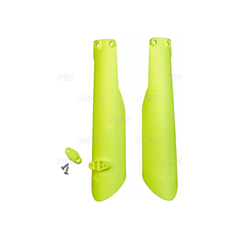 Osłony amortyzatora przód UFO Husqvarna TC 125 250 15-20 TC 300 15-20 TE TX 125 250 300 16-20 FC 250 350 450 15-20 FE 250 350 450 16-20 żółteFluo