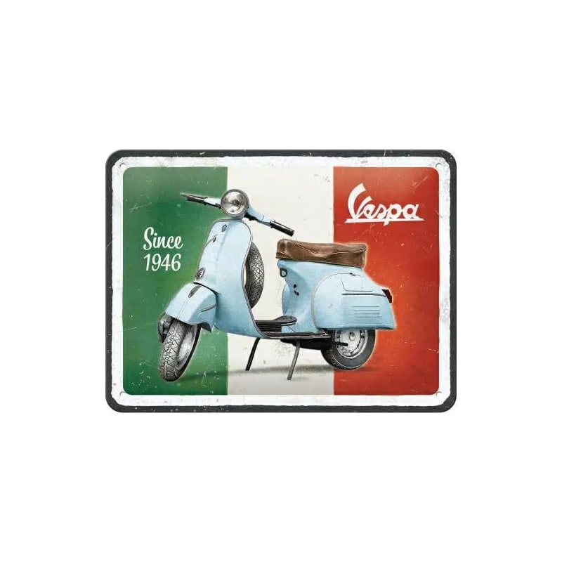 Plakat blaszany 15x20cm Vespa Since 1946