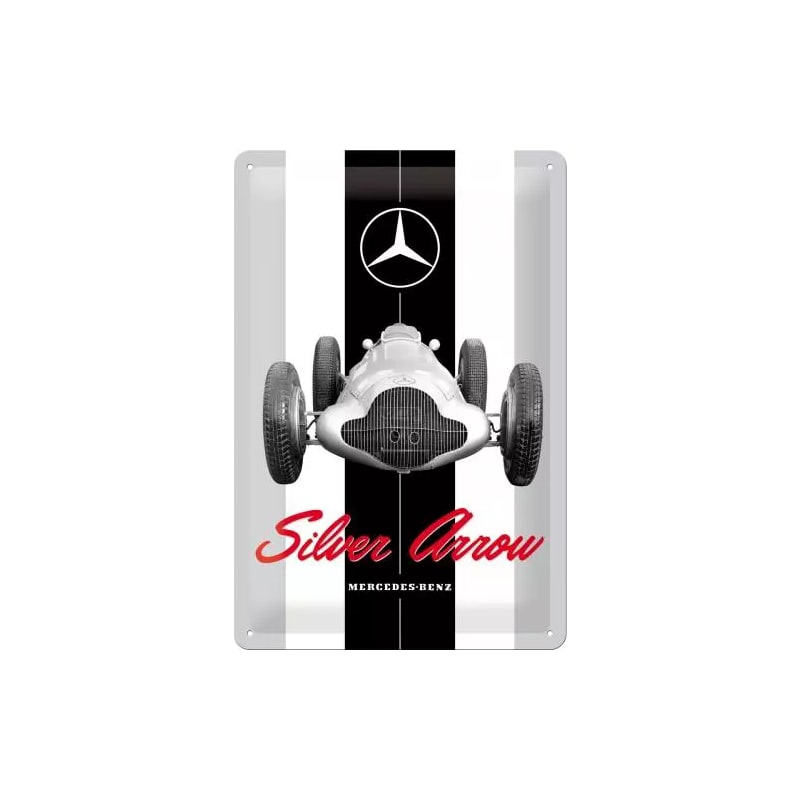 Plakat blaszany 20x30cm Mercedes-Benz Silver