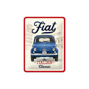 Plakat blaszany 15x20cm Fiat 500 Classic The Italian