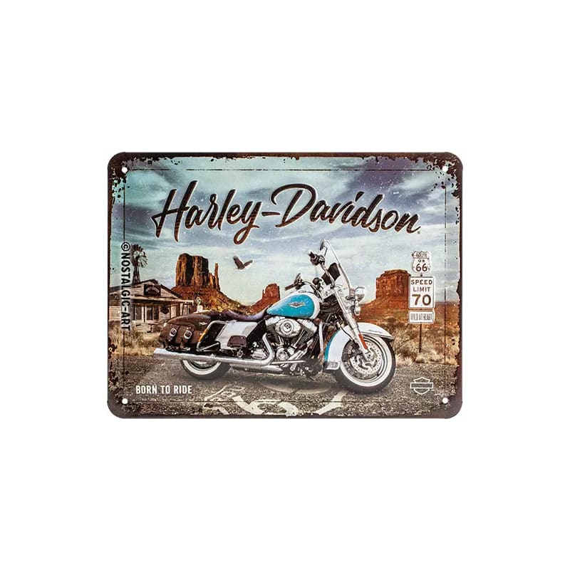 Plakat blaszany 15x20cm pasuje do Harley Davidson Road