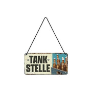 Zawieszka blaszana na ścianę 10x20cm Tankstelle Bier