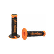 Manetki kierownicy Domino A260 enduro cross czarny pomarańczowy zamknięte