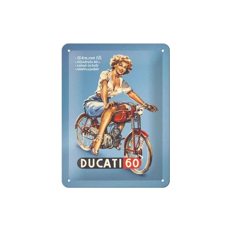 Plakat blaszany 15x20cm Ducati Cilindrata 60