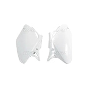 Komplet plastikowych osłon bocznych tylnych UFO Honda CRF 450R 02-04 białe
