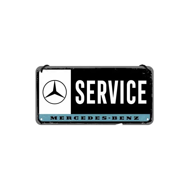 Zawieszka blaszana na ścianę 10x20cm Mercedes Service