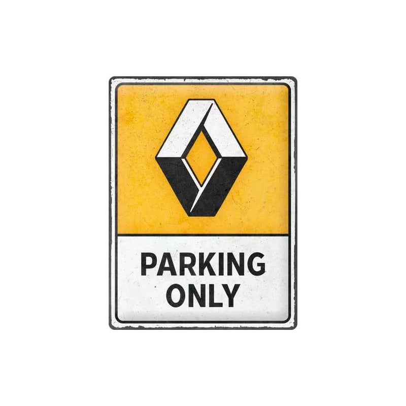 Plakat blaszany 30x40cm Renault Parking Only