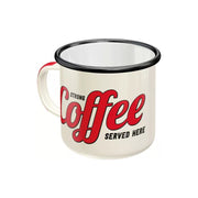 Kubek emaliowany Strong Coffee Served Here
