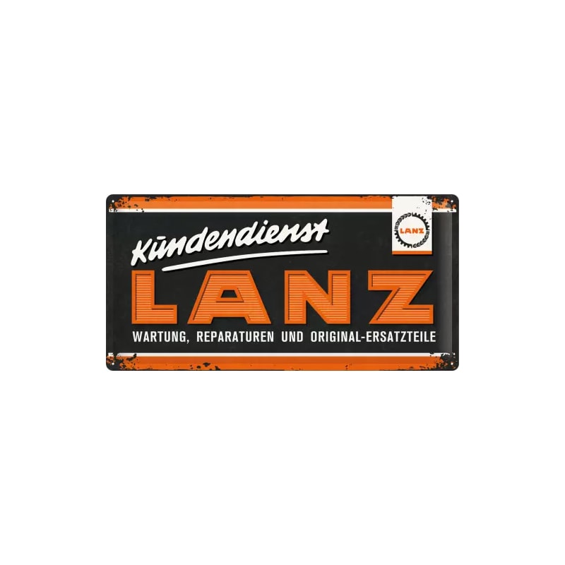 Plakat blaszany 25x50cm Lanz-Logo
