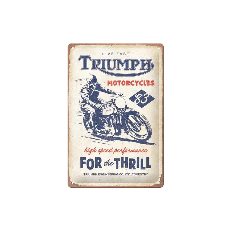 Plakat blaszany 20x30cm Triumph For the Thrill