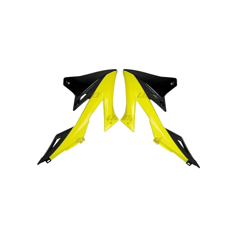 Osłony chłodnicy UFO Suzuki RMZ 250 19 RMZ 450 18-19 OEM żółte czarne