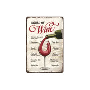 Plakat blaszany 20x30cm World of Wine