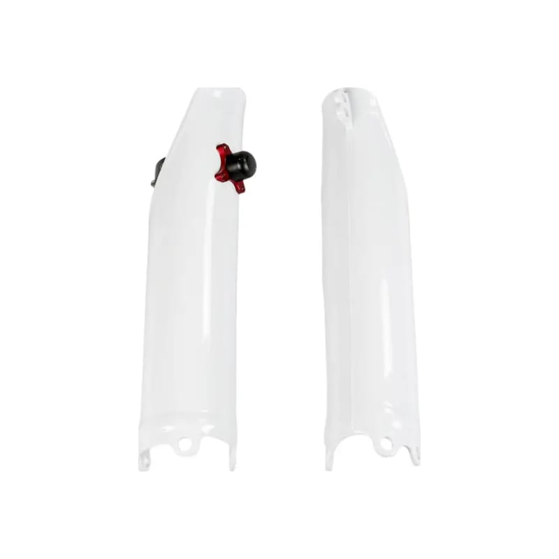 Osłony amortyzatora przód z blokadą UFO Honda CRF 250 10-17 CRF 450 09-12 białe