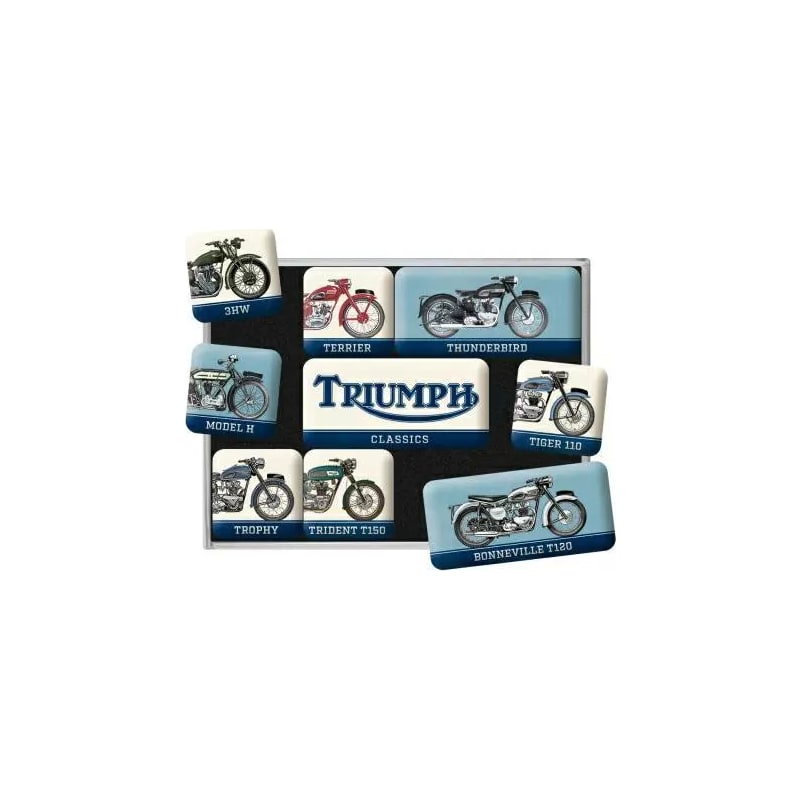 Magnesy na lodówkę zestaw 9szt. Triumph Model Chart
