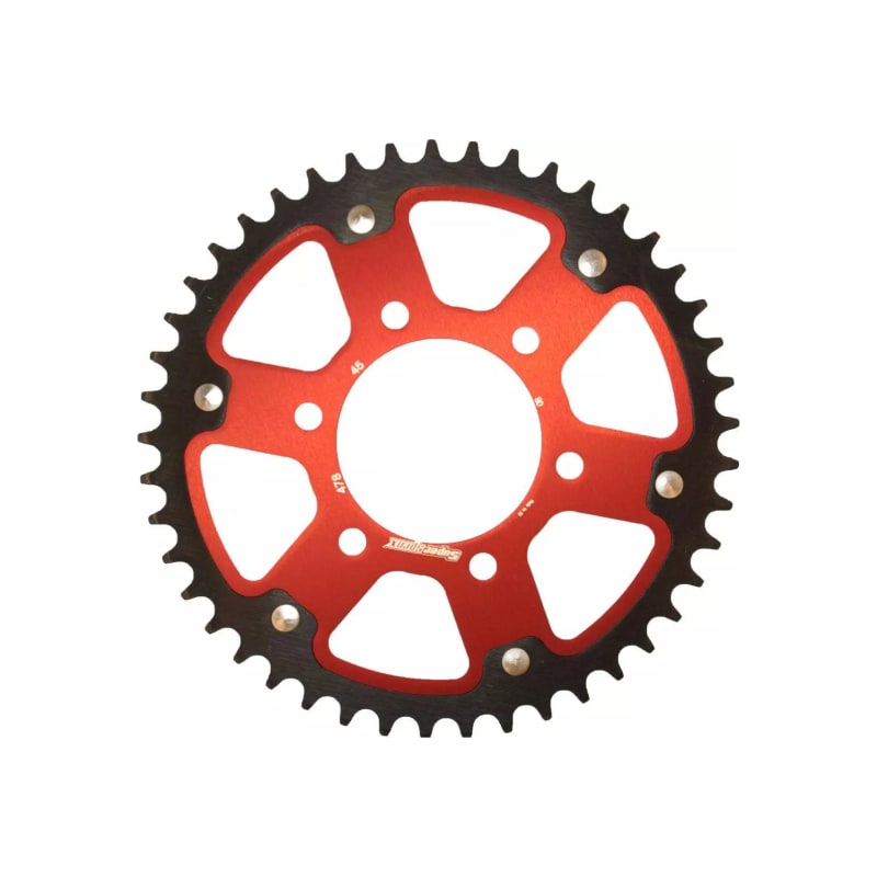 Zębatka tył duraluminiowa Supersprox Stealth RST-478:46 46z rozmiar 520 czerwony