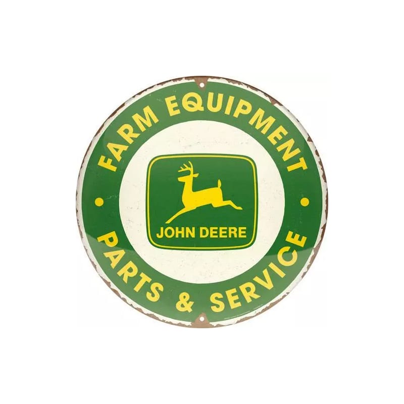 Tablica - plakat okrągły 35cm John Deere Parts Service