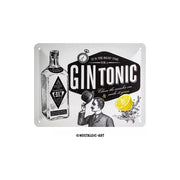 Plakat blaszany 15x20cm Gin Tonic