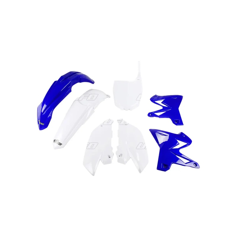 Komplet plastików UFO Yamaha YZ 125 250 02-14 OEM niebieski biały Restyling biały