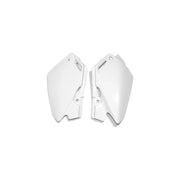 Komplet plastikowych osłon bocznych tylnych UFO Honda CR 85 03-07 białe