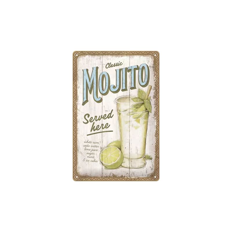 Plakat blaszany 20x30cm Mojito Served Here