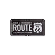Zawieszka blaszana na ścianę 10x20cm Highway 66 Black