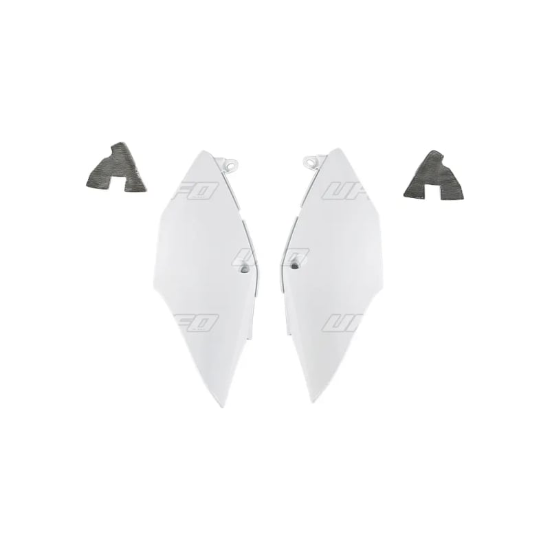 Komplet plastikowych osłon bocznych tylnych UFO Honda CRF 250R 18 CRF 450R RX 17-18 białe