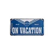 Zawieszka blaszana na ścianę 10x20cm Pan Am On Vacation
