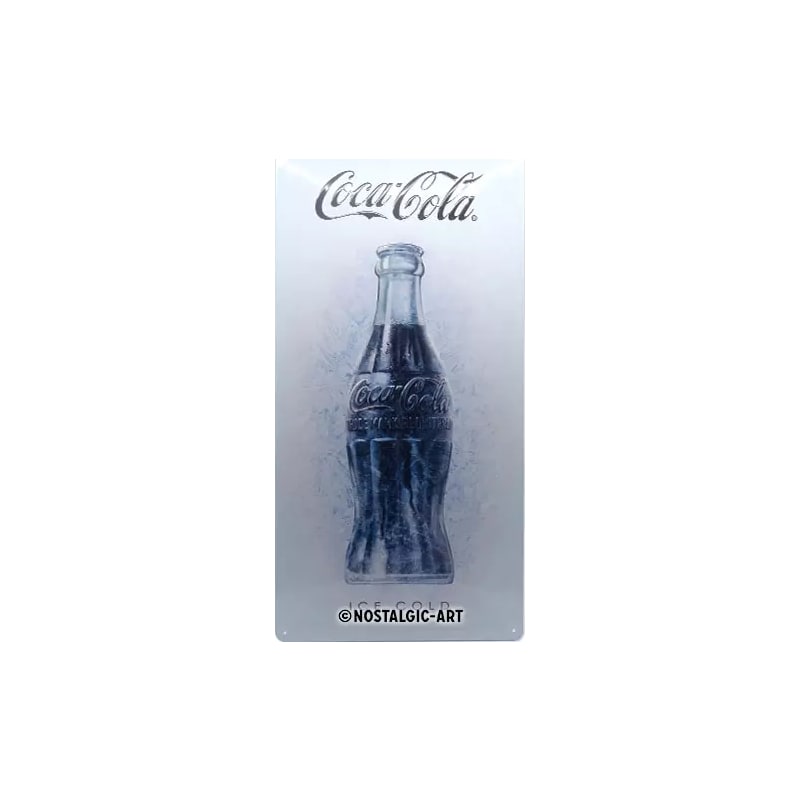 Plakat blaszany 25x50cm Coca-Cola Ice White