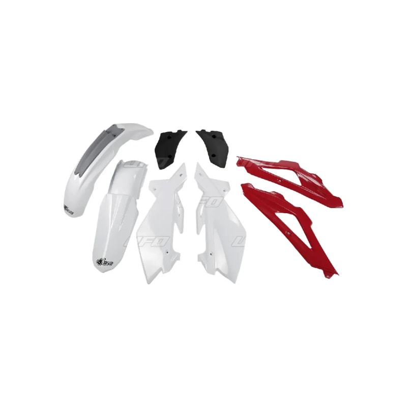Komplet plastików UFO Husqvarna CR 250 2T 09-13 biały czerwony czarny