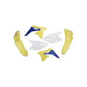 Komplet plastików UFO Suzuki RMZ 450 08-17 żółty biały niebieski