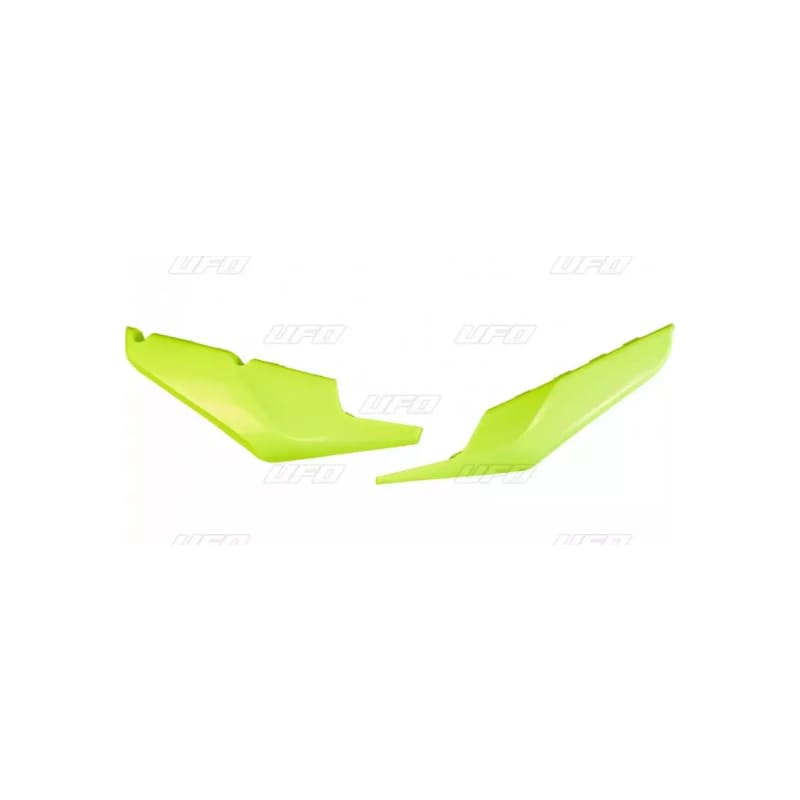 Komplet plastikowych osłon bocznych tylnych UFO Husqvarna TC FC TE FE 19-22 dolne żółty Fluo