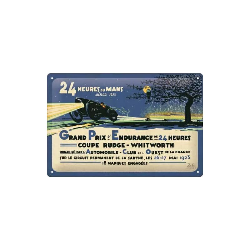 Plakat blaszany 20x30cm 24h Le Mans First Race 1923