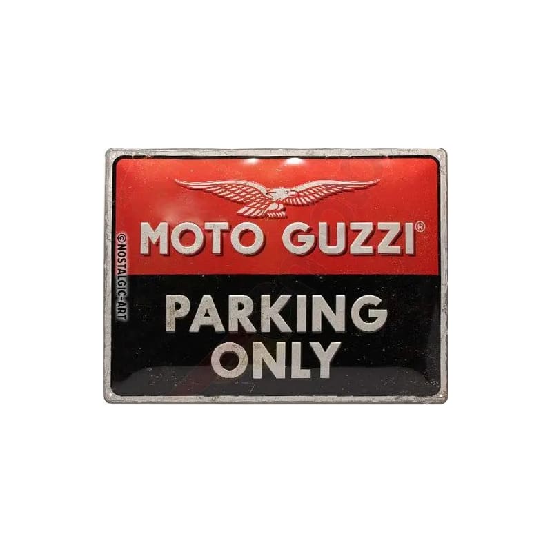 Plakat blaszany 30x40cm Moto Guzzi Parking Only