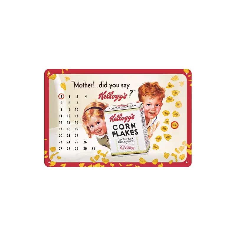 Metalowy kalendarz 20x30cm Kelloggs Mother
