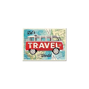 Magnes na lodówkę 6x8cm VW Bulli Let`s Travel The World