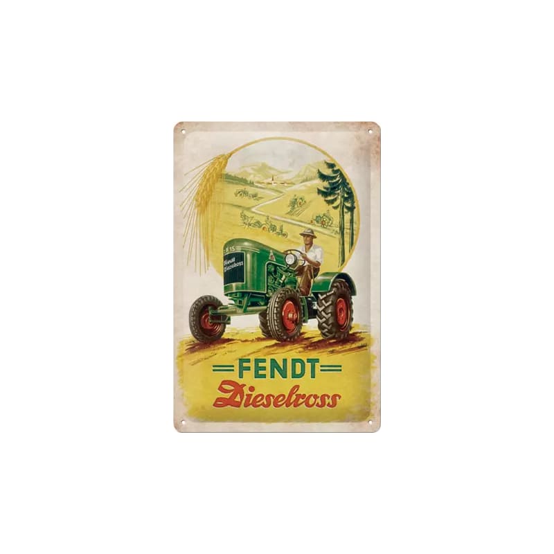 Plakat blaszany 20x30cm Fendt dieselross