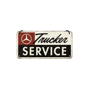 Zawieszka blaszana na ścianę 10x20cm Mercedes Daimler Truck Trucker Service
