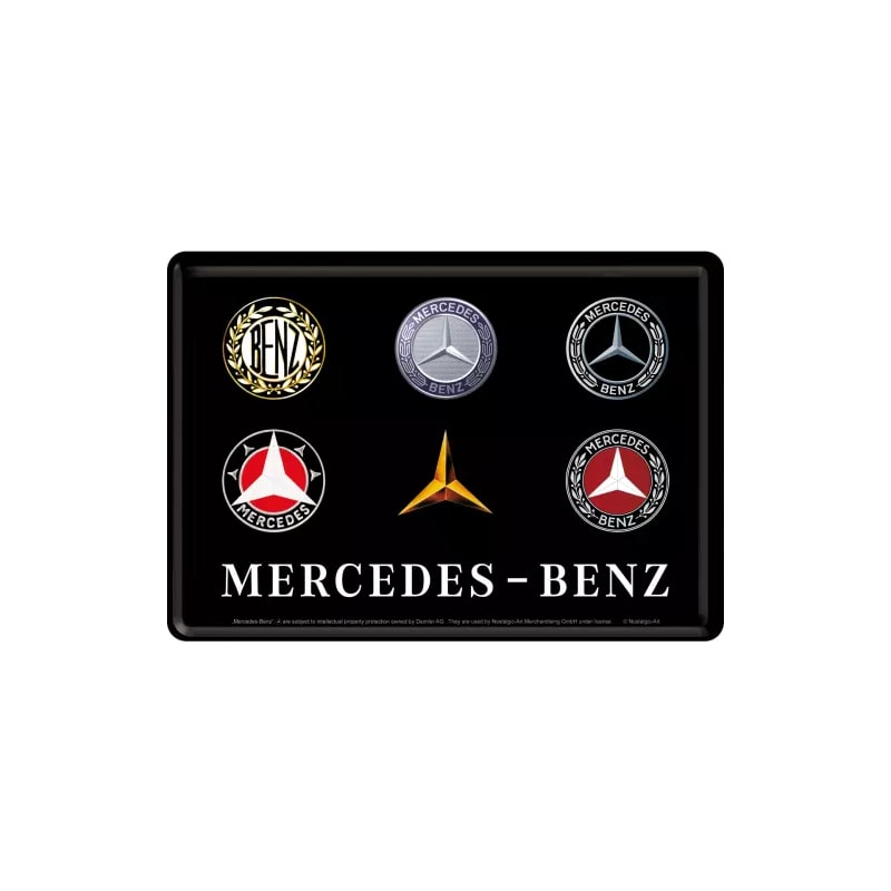 Pocztówka blaszana 14x10cm Mercedes-Benz Logo
